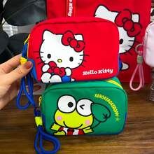 SANRIO 可爱卡通猫咪便携化妆包，旅行必备收纳袋，手机包，酷洛米旋律拉链包，学生文具铅笔盒 - 查看 1