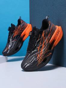 Lightweight Breathable Running Shoes - Carbon Plate Technology, Stable Support, All-Season Training Sneakers With EVA Cushioning And Arch Support. Low-Top Unisex Shoes For Marathon And Gym - Black - View 3