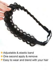 Synthetic Adjustable Handmade Braided Headband - Multicolor - View 7