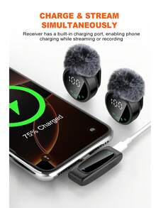 Professional Wireless Lavalier Microphone, Plug And Play, Equipped With Innovative Active Intelligent Noise Cancellation - Suitable For Smartphones, Computers, Cameras - Perfect For Content Creation, Live Streaming, Podcasts And Other Applications, Lavalier Microphone, Compatible With IPad Type-C Interface (Multiple Port Options Available) - View 5