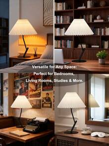 1pc USB Powered Warm Light Desk Lamp, Modern Retro Innovative Atmosphere Minimalist Decor Lamp, Suitable For Bedroom Bedside, Room Tabletop - Black - View 2