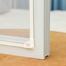 可定制（DIY）磁性蚊帐 磁性防虫纱窗 钢铝木窗纱 磁铁 - Grey net white edge - 查看 6