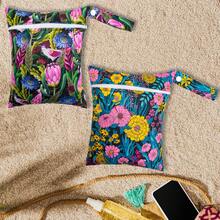 两件式干湿分离袋,妈妈包,防水可重复使用瑜伽健身包,适合存放泳衣或湿衣服 - 彩色 - 查看 10