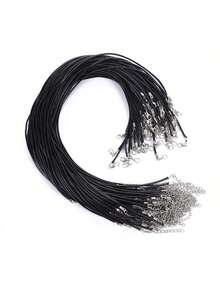 50cm Black Waxed Necklace Cord With Clasp Bulk For Bracelet Necklace And Jewelry Making - 50cm Necklace Cord - View 11