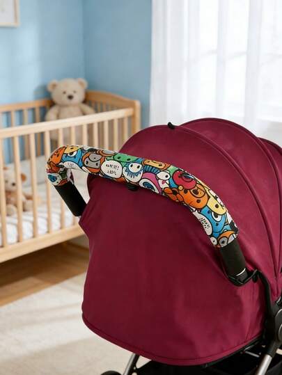 1pc Baby Stroller Handle Cover - Adorable Animal & Floral Design, Fits Strollers, Shopping Carts, Wheelchairs - Scratch-Resistant, Easy To Clean, Baby Stroller Accessory, Wheelchair Accessory
