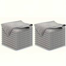 Juego de 5/10/20 paños de cocina para el hogar en gris claro, de secado rápido, absorbentes y suaves - gris - Ver 9
