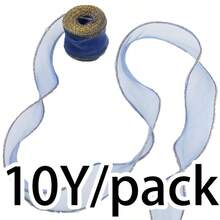 (10 yardas/paquete) Cinta decorativa con borde dorado ondulado, accesorio para el cabello, lazo hecho a mano DIY, cinta de encaje de satén decorativa - Mezcla de colores - Ver 22