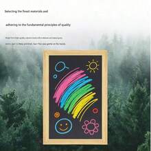 木质黑板，单面悬挂式木质黑板，书写板，留言板，菜单板，涂鸦板，非磁性 - 彩色 - 查看 7