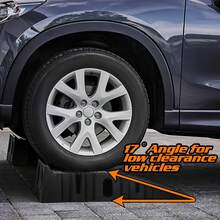 Vehicle Ramp Set Of 2 Universal Drive-On 2-Stage Incline Ramps, 2.5 Ton (5000 Lb) Lifting Capacity, Nestable & Portable Auto Service Ramp - 長35英寸 x 寬13英寸 x 高9英寸 - 查看 8