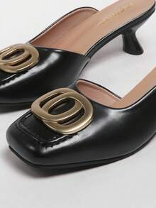 2026新款夏季尖头套脚高跟凉鞋，时尚百搭 - 黑色 - 查看 6