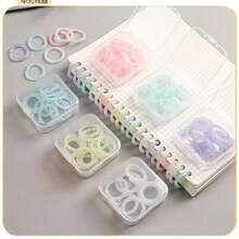 20/30/40pcs Colorful Loose Leaf Binder Rings, Detachable Plastic Punched File Rings For Binding Reports, Notebooks, Back To School, School Supplies - Single Piece - View 9