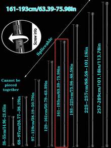 Barra de cortina extensible de acero inoxidable sin taladro, extra larga. Barra de cortina, barra colgante de armario, barra retráctil, secadora, barra de soporte, barra de almacenamiento de utensilios de cocina, barra de tensión, barra colgante de espátula, barra colgante de cucharas, barra colgante de tabla de cortar, barra colgante de toallas de cocina, barra colgante de batidores, barra colgante de cucharones, sin necesidad de taladrar, material de acero inoxidable, fácil instalación, sin adhesivo necesario, adecuado para armario, baño, ventana - Multicolor - Ver 13