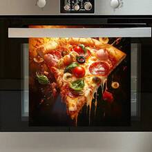 1 miếng dán hình bánh pizza phô mai và các loại hạt 2D chi tiết, thích hợp cho nhà bếp, lò nướng, máy rửa chén và các trường hợp khác. - Một cỡ - Xem 5