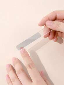 3件套/1件玻璃指甲锉套装，含1个收纳盒，平头美甲工具套装，专业指甲抛光器，无香天然指甲软化剂 - A - 查看 8