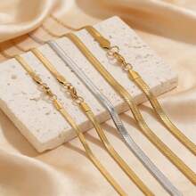 1pc Stainless Steel Twist Chain Necklace, Fashion Bone Chain Jewelry Gift For Men - Twist Chain - View 7