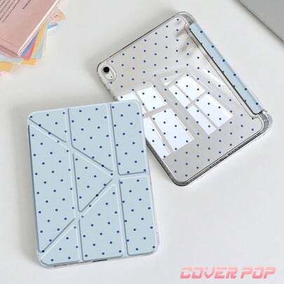 Ốp bảo vệ máy tính bảng họa tiết chấm bi tối giản, phù hợp với iPad 9.7/10.2/10.5/10.9/12.9 inch, iPad Pro 11 inch, thế hệ thứ 10, Galaxy Tab S6 Lite 10.4 inch, Kindle Paperwhite thế hệ thứ 12 2024, Kindle thế hệ thứ 11 2024. Chất liệu mềm mại, chống sốc, chức năng tự động bật/tắt màn hình thông minh, thiết kế chân đế gập chữ Y cho nhiều góc nhìn.