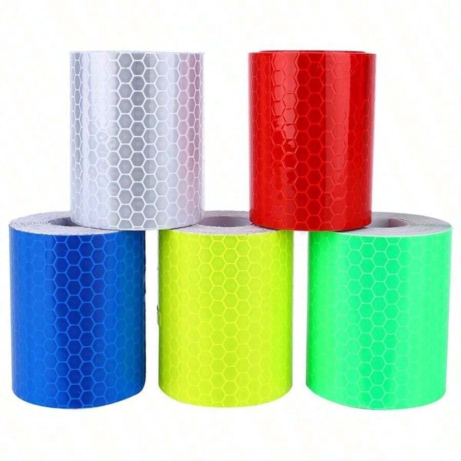 Băng phản quang tự dính chịu lực cao 5cm*3 mét, băng phản quang chống thấm nước PVC dùng để đánh dấu đường, thích hợp cho xe tải, ô tô, xe kéo, xe đạp, mũ bảo hiểm, quần áo và nhiều mục đích khác. - Nhiều màu - Xem 1