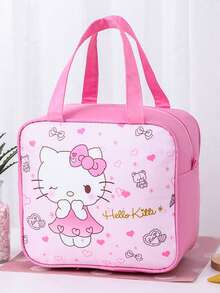 SANRIO Túi đựng cơm trưa cách nhiệt bằng giấy bạc dày dặn, hình hoạt hình dễ thương, túi xách tay di động, túi đựng thực phẩm chống thấm nước có thể tái sử dụng, phù hợp cho đi làm hàng ngày, dã ngoại, du lịch, nhẹ và bền với khả năng cách nhiệt tốt. - Nhiều màu - Xem 2