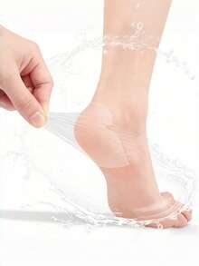 10/20pcs Self-Adhesive Invisible Heel Protector Stickers, Waterproof Anti-Friction Foot Care, Ultra-Thin Transparent Heel Cushion Pads - Transparent - View 4