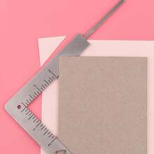 5-In-1 Book Cover Making Tool - Sturdy Cardboard Cover, Book Binding Ruler And Stainless Steel Tools - A - View 4