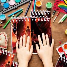 5pcs Red Spiral Notebooks, Student Portable Notebooks, Learning Supplies, Back To School Party Gifts, Random Styles - Multicolor - View 7