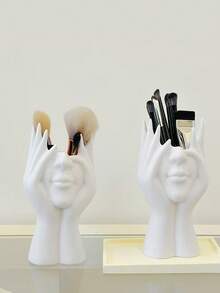 Human Body Shaped Storage Tube, Desktop Makeup Brush Holder, Office Desk Pen Organizer - View 9