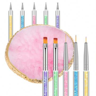 Golden Edge 树脂美甲调色盘 粉色指甲油水彩颜料调色架，美甲用品，美甲工具，美甲艺术工具，返校季，美甲，美甲工具（适用于贴片式美甲）