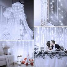 USB Powered LED Curtain Lights, 8 Lighting Modes Starry Twinkle, Wedding Backdrop Wall Hanging Lights With Remote Control. Suitable For Home Room, Bedroom, Garden, Window, Stage, Wall, Holiday Decor, Birthday Party, Proposal, Wedding Ceremony Atmosphere Fairy Lights - USB Curtain Light - View 10