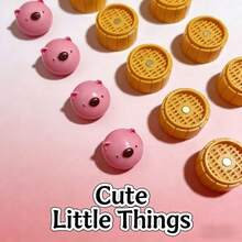 1pc Cute Personality Small Pig-Shaped Keycaps That Can Be Magnetically Attached And Detached For Separate Use. The Keycaps Feature A Cross-Shaped Shaft And Are Made Of Resin. The Keyboard Has A Single Keycap. - View 5