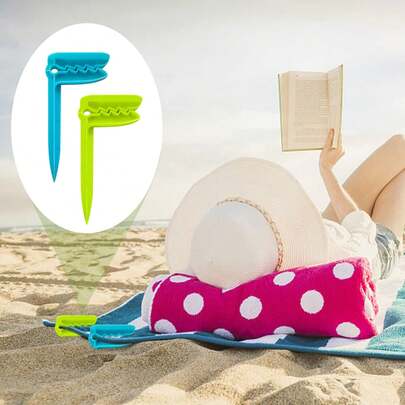 Bộ 4 kẹp khăn tắm chống gió - Kẹp nhựa đa năng, nhiều màu sắc, thiết kế nhỏ gọn, thích hợp cho bãi biển, cắm trại và các hoạt động ngoài trời, xây dựng, kẹp cố định khăn tắm, kẹp đệm dã ngoại chống gió, kẹp cố định chăn dã ngoại, kẹp khăn nhựa, thích hợp cho cắm trại, du lịch, đi biển, cố định khăn tắm, đệm và ô dù, thích hợp cho nhiều dịp, lựa chọn tốt nhất cho thiết bị ngoài trời, lễ hội, tiệc sinh nhật, v.v.