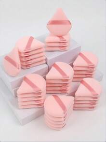 11/25pcs Triangle Makeup Sponges And Puffs, Reusable Soft Velvet Makeup Powder Puffs, Foundation Makeup Sponges For Face And Body, Loose Powder, Dry Makeup Tools - Multicolor - View 2