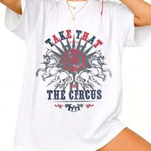 Camiseta Vintage de la Banda Take That Y2K 2009 - Camiseta Gráfica Retro de Circo con Diseño de los Miembros de la Banda y Carpa de Circo, Corte Relajado, Camiseta Casual para Conciertos, pa - Negro - Ver 6