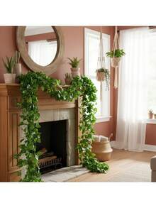 Dây leo thường xuân nhân tạo, cây xanh trang trí nhà cửa, lá xanh, thích hợp cho nhà cửa, đám cưới, tiệc tùng, sân vườn, trang trí tường và phòng, dây leo nhân tạo treo. Dây leo đẹp, thích hợp cho trong nhà và ngoài trời quanh năm, không cần bảo dưỡng - Hoàn hảo cho Ngày của Mẹ, Ngày Valentine, Lễ tốt nghiệp, Năm mới - Chất liệu nhựa - Nhiều màu - Xem 11