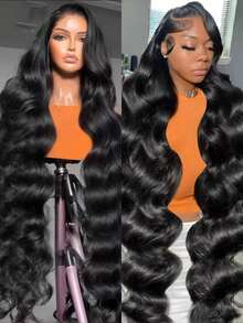 Uveous 40 Inches 250% Density Lace Front Wig Human Hair Body Wave 5x5 Closure Glueless Wigs Transparent Swiss Lace 200% Density 13x4 Lace Front Wigs Human Hair Pre Plucked With Baby Hair For Women Natural Black - SNatural - 查看 5
