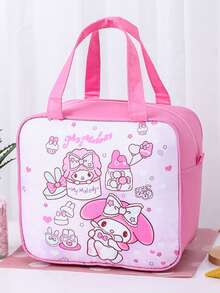 SANRIO Túi đựng cơm trưa cách nhiệt bằng giấy bạc dày dặn, hình hoạt hình dễ thương, túi xách tay di động, túi đựng thực phẩm chống thấm nước có thể tái sử dụng, phù hợp cho đi làm hàng ngày, dã ngoại, du lịch, nhẹ và bền với khả năng cách nhiệt tốt. - Nhiều màu - Xem 4