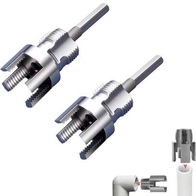 四合一管钳，四合一管道螺纹加工工具，双功能管道螺纹切割工具，适用于PVC/塑料管道内外螺纹加工