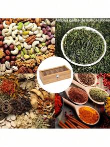 Organizador de caja de té de bambú con cajón y ventana de acrílico, Caja Organizadora De Bolsas De Té Para Cocina,tapa magnética mantiene los bolsitas de té frescas - Soporte para bolsitas de té (té no incluido), regalo de Navidad - Color del barniz - Ver 9