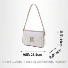 MLB 男女通用时尚迷你钻石字母图案腋下单肩包 3ABQMJ16N - 奶油色-50CRD - 查看 6