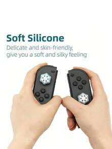 GeekShare 4个雪花图案硅胶摇杆拇指握把帽，模拟摇杆保护套，兼容Switch/OLED/Switch Lite - 查看 4