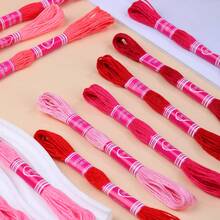12pcs Colorful Cross Stitch Embroidery Floss, Handmade Weaving Thread, Suitable For Cross Stitch, Bracelet Making (Blister Card Packaging) - A - View 7