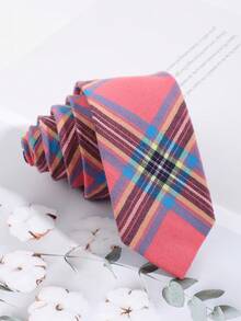 1pc Men's Fashion Casual Minimalist Striped Plaid Pattern Necktie, Suitable For Daily Commute, Party, And Banquet Matching - Multicolor - View 13