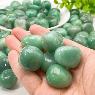 50g/100g Green Aventurine Tumbled Stones, Crystal Chips Crystal Gravel Home Decor For Office & Home, Crystal Gift Perfect For DIY Jewelry, Nails, Aquariums, And Plant Decor Chakra Balancing, Crafts Enhance Home Aesthetics And Wellbeing With Polished Crystal Gravel