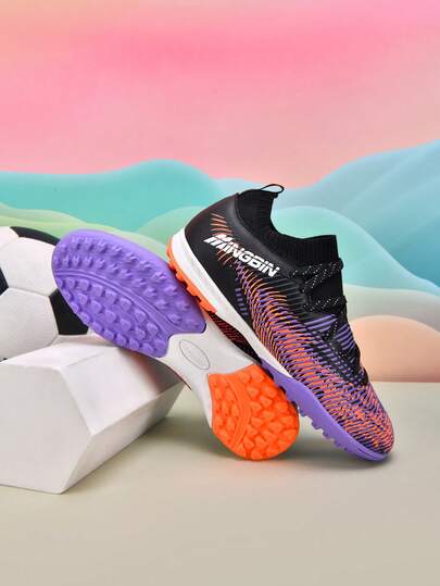 Zapatos de fútbol/fútbol unisex, con tacos desmontables, adecuados para entrenamiento en césped artificial, terreno duro al aire libre, campo de entrenamiento interior, deportes de equipo profesionales, suela de goma duradera, tacos cortos TF, botas de fútbol profesionales de alto rendimiento y peso ligero, directa de fábrica