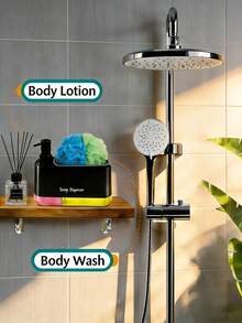 厨房皂液器套装，包含洗手液和洗洁精，水槽收纳架（带海绵架、抹布架、沥水架和刷架），可重复灌装的瓶子，适用于厨房和浴室，实用厨房工具，浴室皂液器套装，厨房配件，浴室配件，现代家居装饰，理想的节日礼物，返校用品 - 彩色 - 查看 6