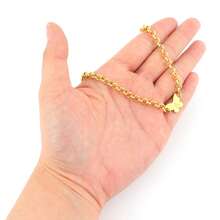 1pc New Stainless Steel Bow Knot & Letter Chain Necklace For Women - Golden Butterfly Letters - View 3