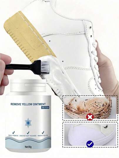 Waterless White Shoe Cleaner, Shoe Whitening Agent, Stain Remover, White Edge Polishing Agent-A Wipe That's A White Magic Weapon. (Production Batches Vary, So The Package Date And Item Number May Differ. New And Old Packaging Will Be Randomly Selected; The Actual Item Will Prevail. Thank You For Your Understanding!)