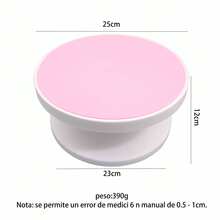 Base Giratoria para Pasteles Inclinable de Plástico de Grado Alimenticio de 10 Pulgadas, Plato Giratorio Desmontable Antideslizante y Ligero para Repostería, Herramienta para Decoración de Pasteles para Uso Doméstico y Principiantes - Ver 13