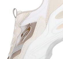 Skechers Giày thể thao nữ D'LITES Panda, bền, nhẹ, thoải mái, kiểu dáng đế dày, thích hợp cho hoạt động thường ngày. - Màu be/trắng - Xem 6