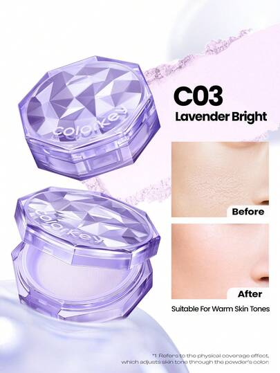 بودرة تثبيت أصلية من COLORKEY، مُنعِّمة، طويلة الأمد، تقلل المسام، تأثير مكياج طبيعي، قابلة للتنفس، مثالية للنساء والفتيات في فصلي الخريف/الشتاء، مناسبة لمكياج اللاتيه، مكياج Y2K، مكياج التسعينيات، مكياج الفتاة الرائعة، مكياج الشفاه، مكياج العروس، هدية عيد الحب