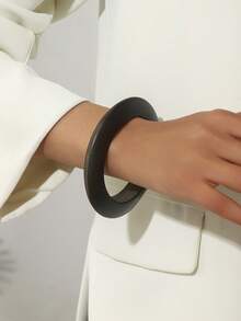 1pc 2026 New Arrival Wooden Bracelet, Minimalist Personalized Wooden Ring Bracelet, European And American Fashion Versatile Daily Accessory - Multicolor - View 2